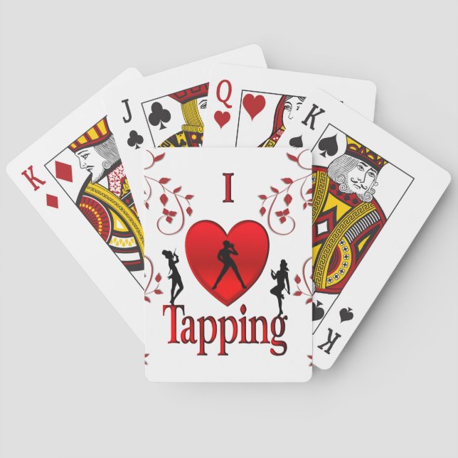 I Heart Tap Dance Poker Cards (Back)