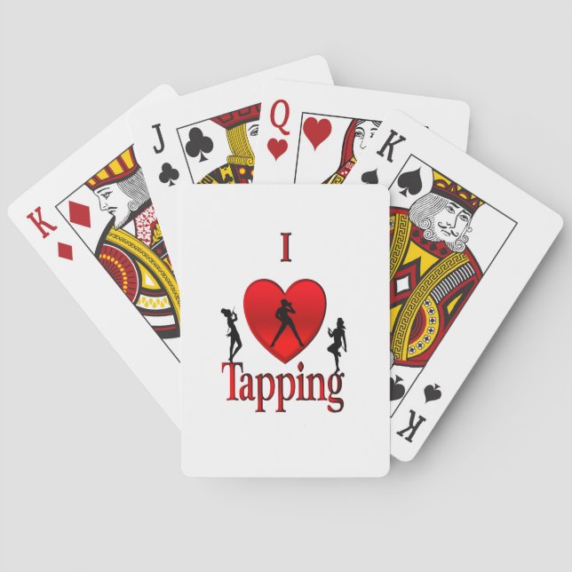 I Heart Tap Dance Poker Cards (Back)