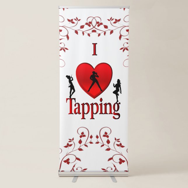 I Heart Tap Dance Retractable Banner (Front)