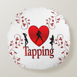 I Heart Tap Dance Round Pillow