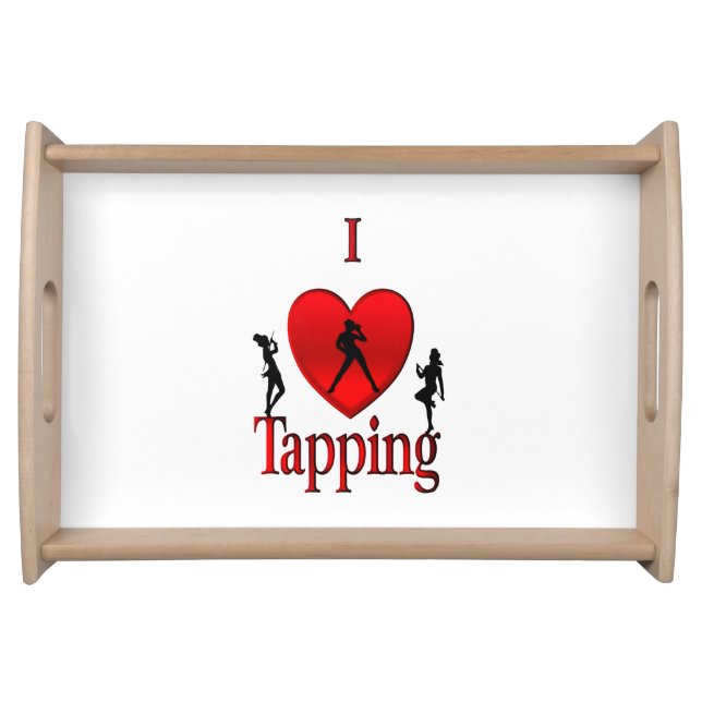 I Heart Tap Dance Serving Tray (Front)