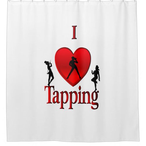 I Heart Tap Dance Shower Curtain