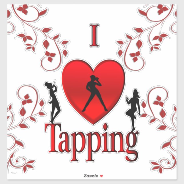 I Heart Tap Dance Sticker (Sheet)