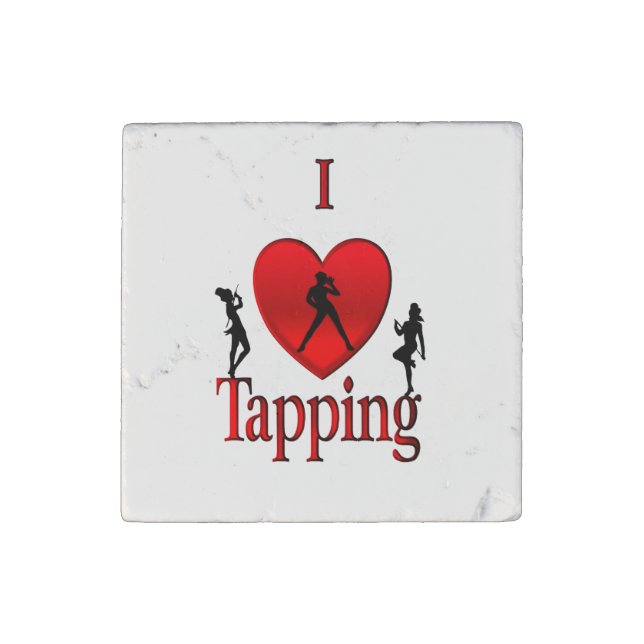 I Heart Tap Dance Stone Magnet (Front)