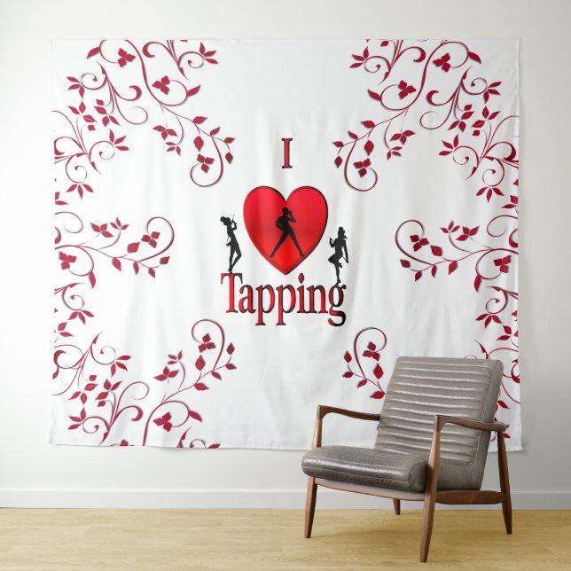 I Heart Tap Dance Tapestry (In Situ (Horizontal))