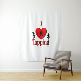 I Heart Tap Dance Tapestry
