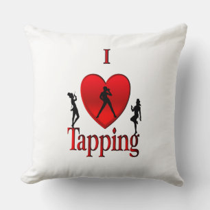 I Heart Tap Dance Throw Pillow