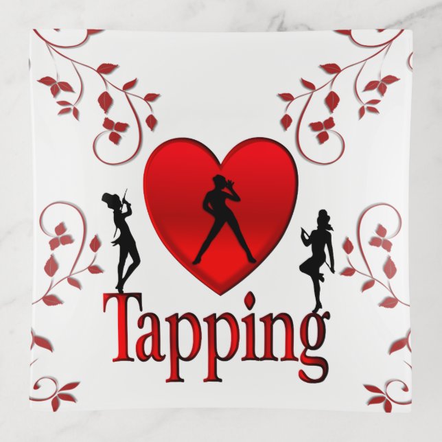 I Heart Tap Dance Trinket Tray (Front)