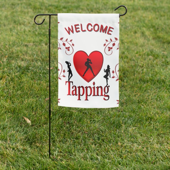 I Heart Tap Dance Welcome Garden Flag (In SItu)
