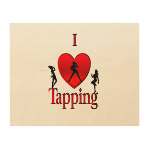 I Heart Tap Dance Wood Wall Art