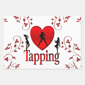 I Heart Tap Dance Wrapping Paper Sheets