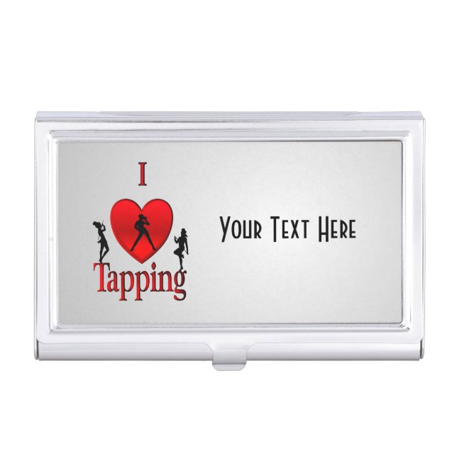 I Heart Tapping Business Card Case (Front)