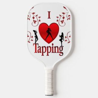 I Heart Tapping Dance Design Pickleball Paddle