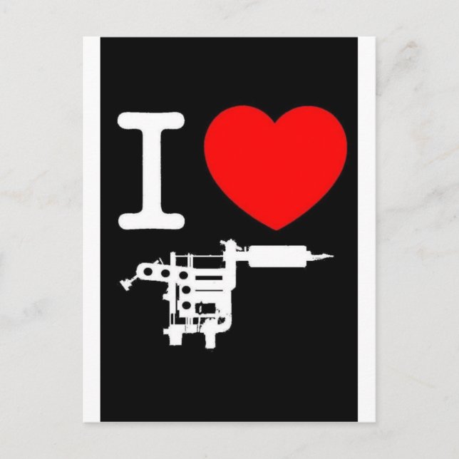 i heart tattoo products postcard (Front)