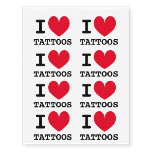 I heart tattoos temporary tattoo for ink lover
