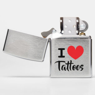 I heart tattoos Zippo lighter for tattoo lover