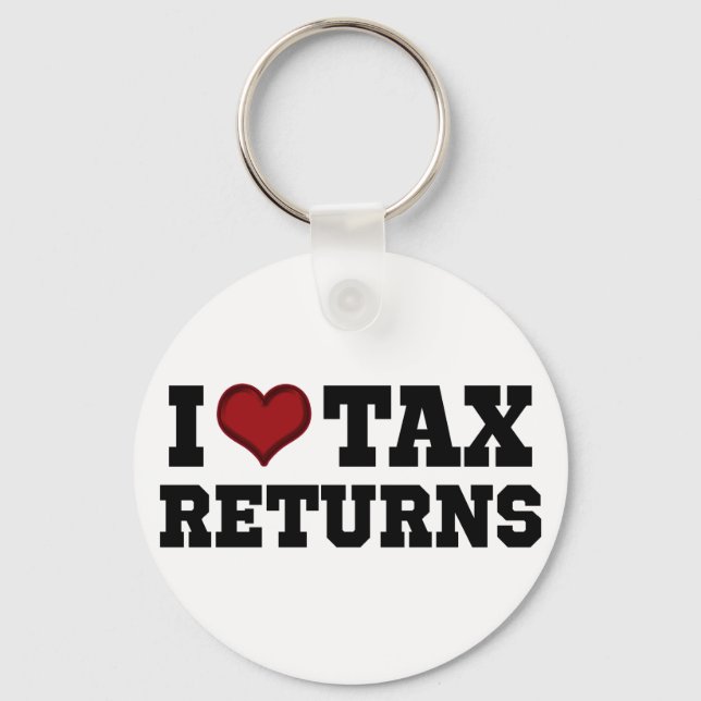 I Heart Tax Returns Keychain (Front)