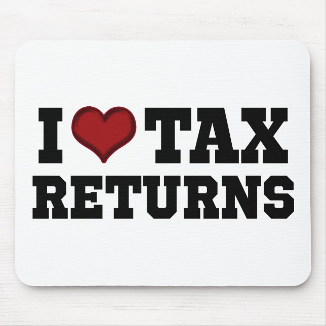 I Heart Tax Returns Mouse Pad (Front)