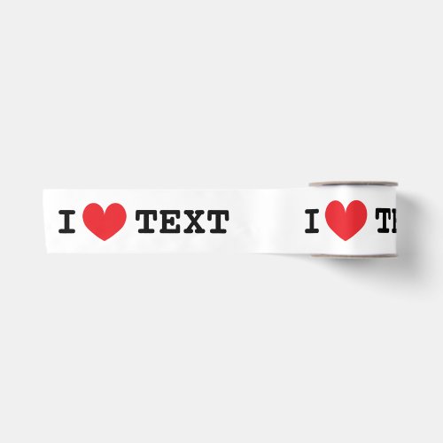 I heart template gift ribbon for presents and more