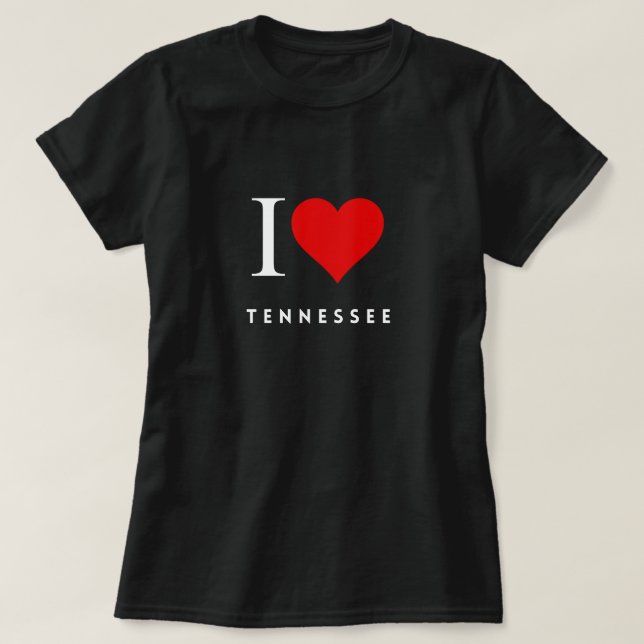 I Heart Tennessee blk Womens T-Shirt (Design Front)