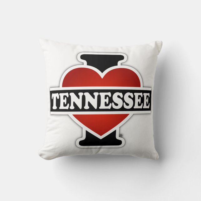 I Heart Tennessee Throw Pillow (Front)