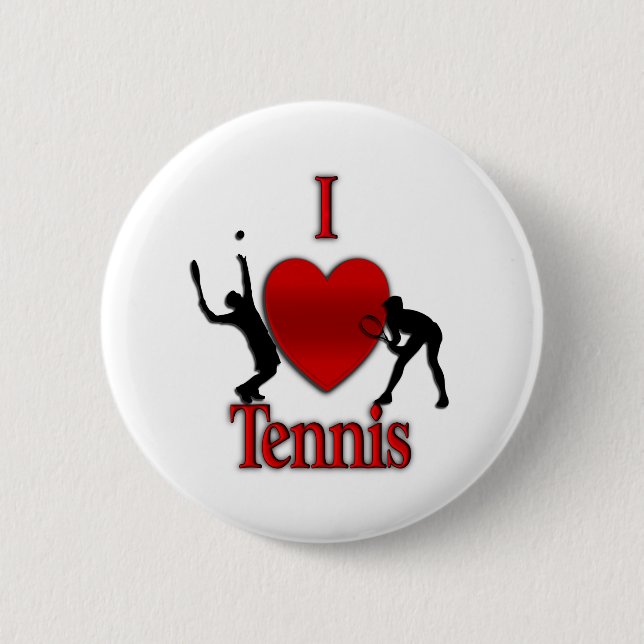 I Heart Tennis Button (Front)