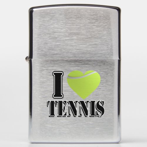 I heart tennis  I love tennis Zippo Lighter