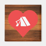 I Heart Tents Icon Magnet