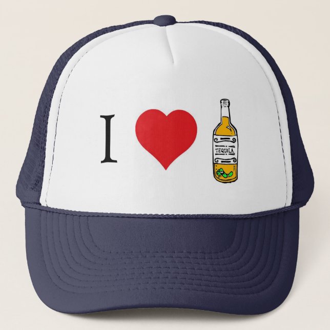 I heart tequila trucker hat (Front)