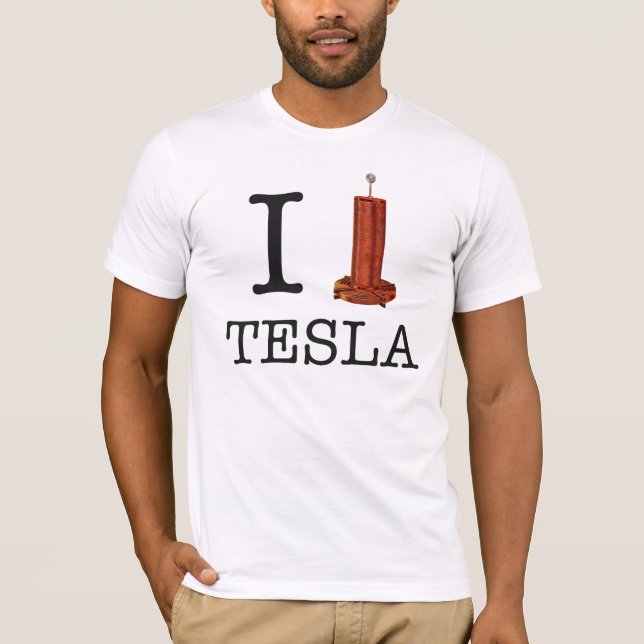 I (Heart) Tesla Coil T-Shirt (Front)