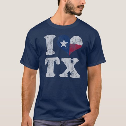I heart Texas Flag TX T_Shirt