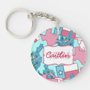 I Heart Texas Keychain