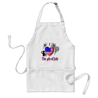I Heart the 4th of July Aprons