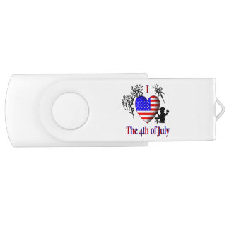 I Heart the 4th of July Flash Drive