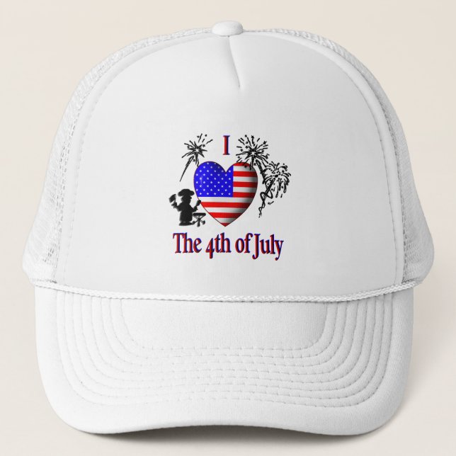 I Heart the 4th of July Hat (Front)