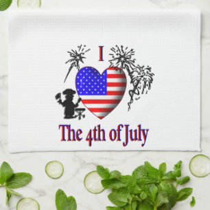 I Heart the 4th of July Kitchen Towel