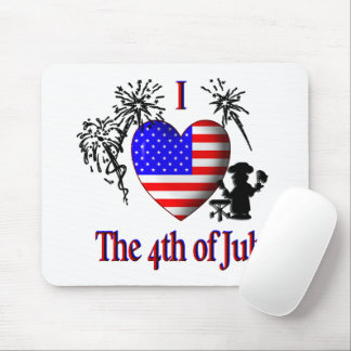 I Heart the 4th of July Mouse Pad