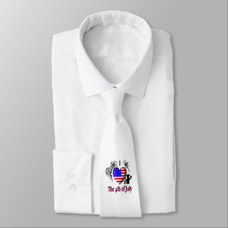 I Heart the 4th of July Neck Tie