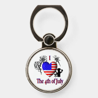 I Heart the 4th of July Phone Ring Stand
