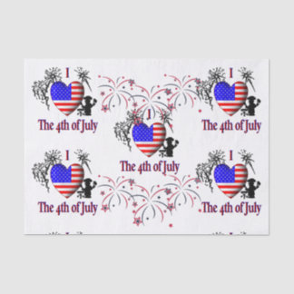 I Heart the 4th of July Tissue Paper