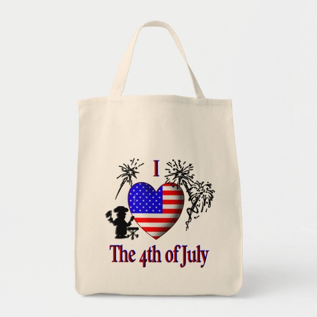 I Heart the 4th of July Tote Bag (Front)