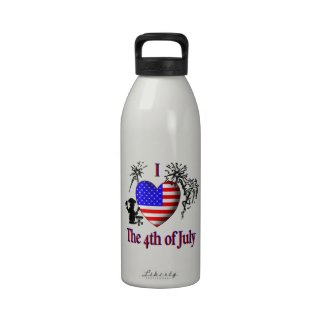 I Heart the 4th of July Water Bottle