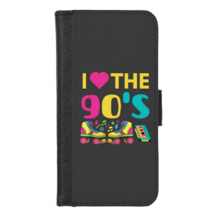 I Heart The 90 S, vintage retro 90s outfit iPhone 8/7 Wallet Case
