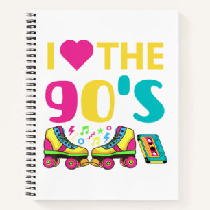 I Heart The 90 S, vintage retro 90s outfit Notebook