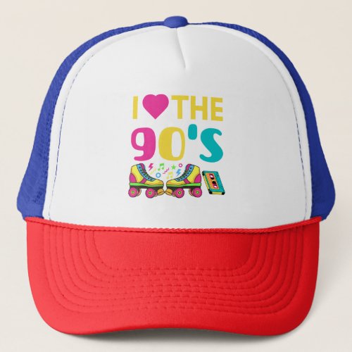 I Heart The 90 S vintage retro 90s outfit Trucker Hat