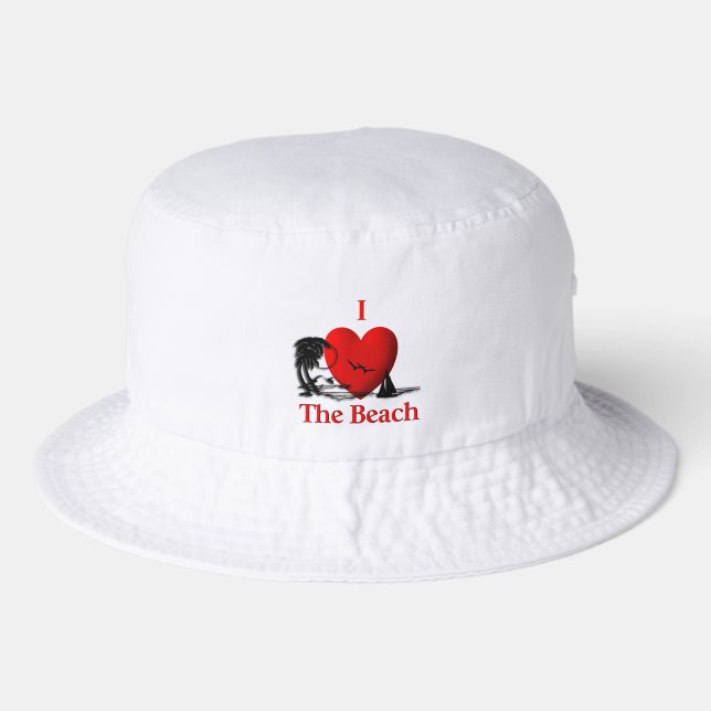 I Heart The Beach Bucket Hat (Front)