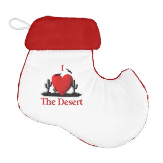 I Heart The Desert Elf Christmas Stocking