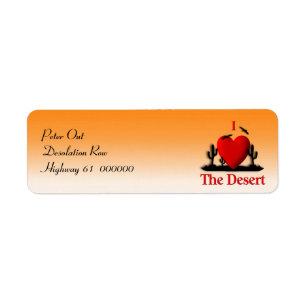 I Heart The Desert Label