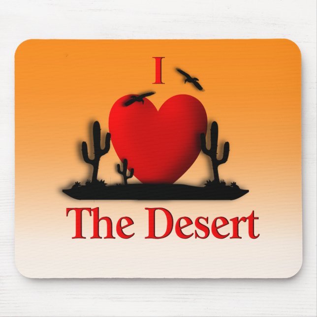 I Heart The Desert Mouse Pad (Front)