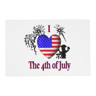 I Heart The Fourth of July Placemat